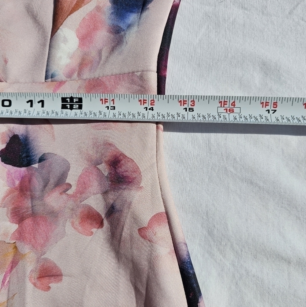 Venus floral design cold shoulder dress pink purple and blue size small - Picture 6 of 13